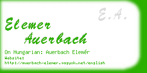 elemer auerbach business card