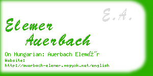 elemer auerbach business card